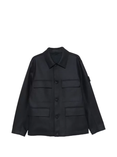 Palton Stone Island cu strasuri albastru