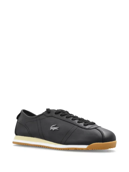 Sneakerși Lacoste cu șireturi din dantelă negru
