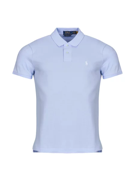 Polo majica Polo Ralph Lauren s kratkimi rokavi z mrežo modra