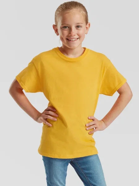 Tricou copii Fruit Of The Loom galben