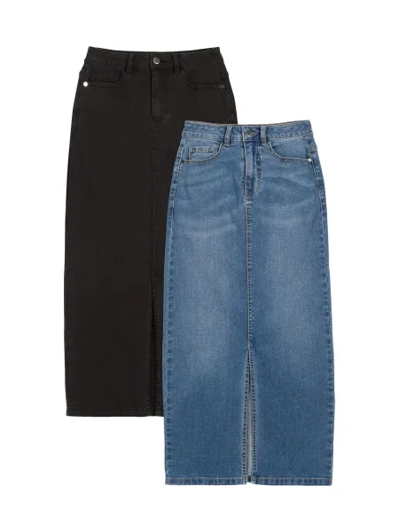 Friends Like These Fustă albastru denim negru