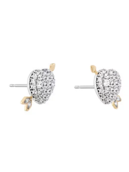 Swarovski Naušnice / srebro / prozirna zlatna