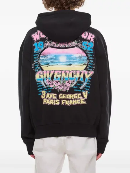 Hanorac cu glugă Givenchy din fleece negru
