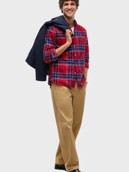 Клетчатая рубашка Tommy Hilfiger красная