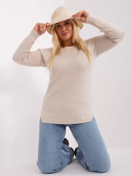 Pulover Fashionhunters bej