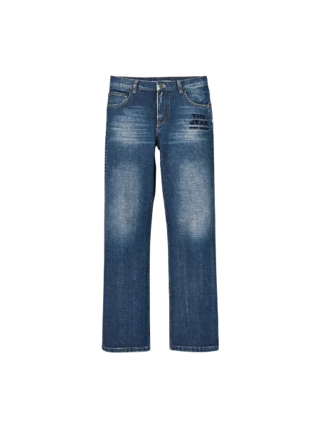 Jeansy Marc Jacobs z logo niebieskie
