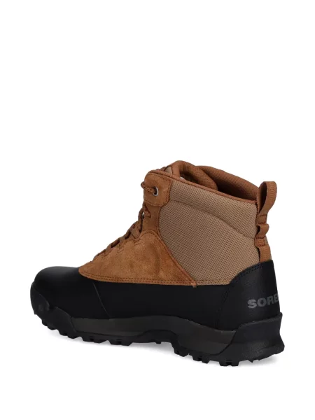 Botine Sorel cu șireturi din dantelă maro