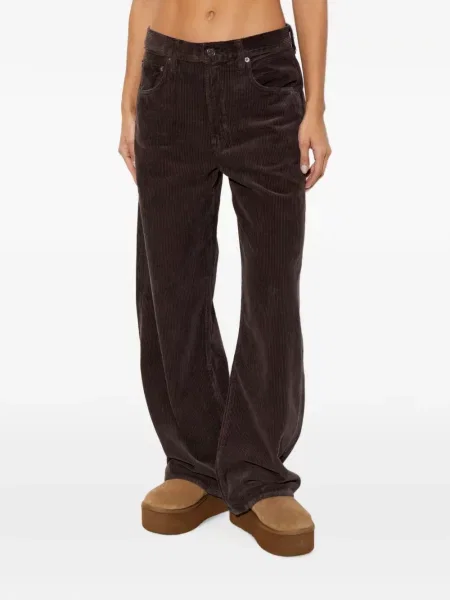 Pantaloni Agolde de catifea cord maro