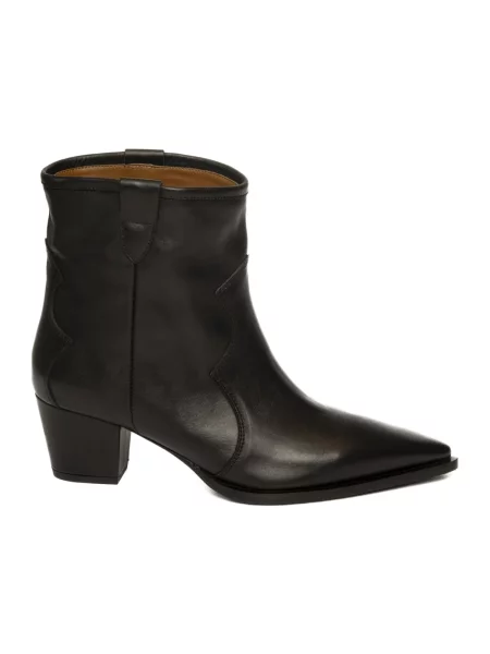 Buty do kostki Albano skórzane czarne