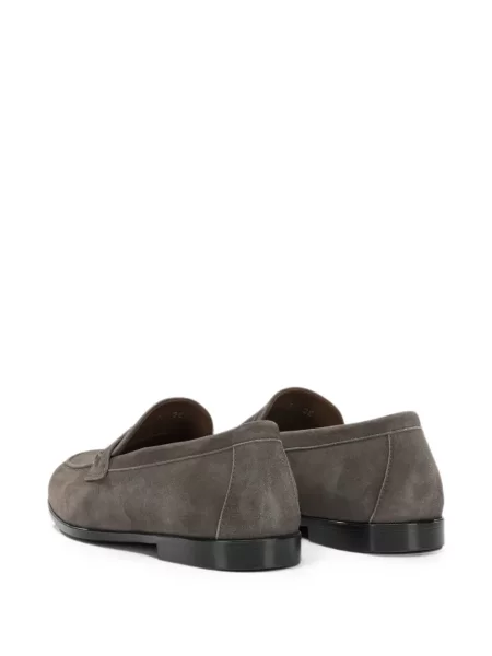 Pantofi loafer Ferragamo din piele de căprioară gri
