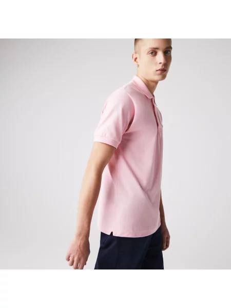 Lacoste Koszulka Polo Oryginał Petit Piqué różowa