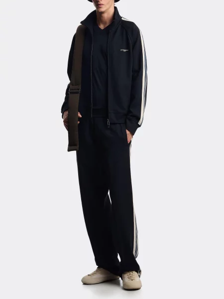Штани спортивні Emporio Armani темно-синій бавовна/модал сині