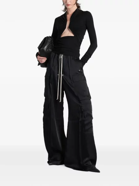 Top Rick Owens cu volane negru