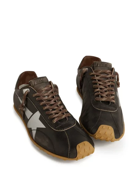 Sneakerși Golden Goose din piele cu imagine auriu