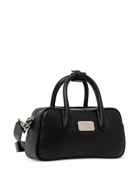 Kabelka Emporio Armani s autogramem černá