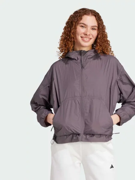 Вітровка adidas комбінований верх сірий