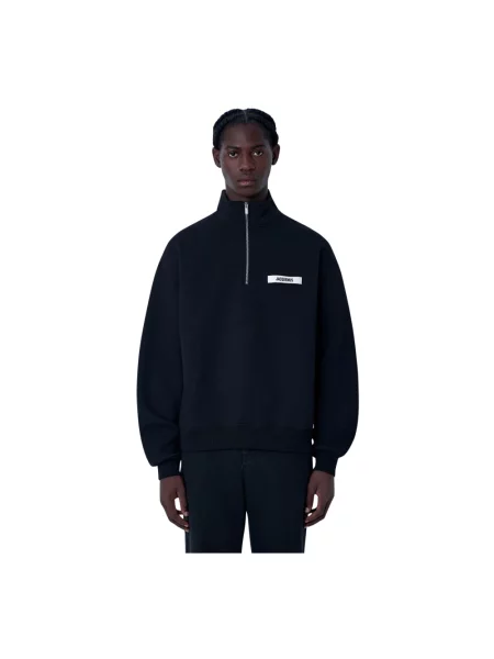 Sweter Jacquemus z logo czarny