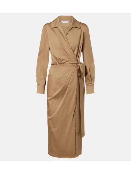 Rochie Max Mara din satin plic bej