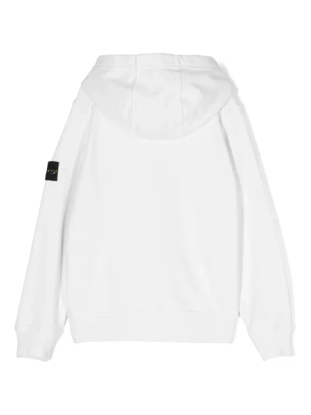 Bluza z kapturem dziecięca Stone Island biała