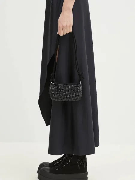 Torba Fiorucci Suede Rhinestone Micro Mella crna