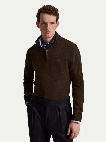 Polo Ralph Lauren Sweter ciemny brązowy