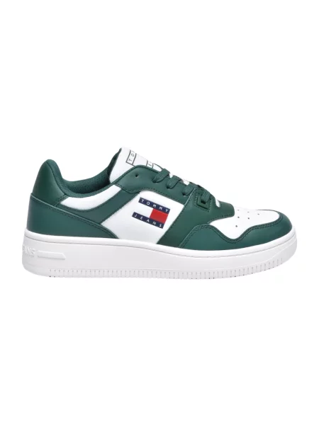 Sneakersy Tommy Jeans skórzane retro białe