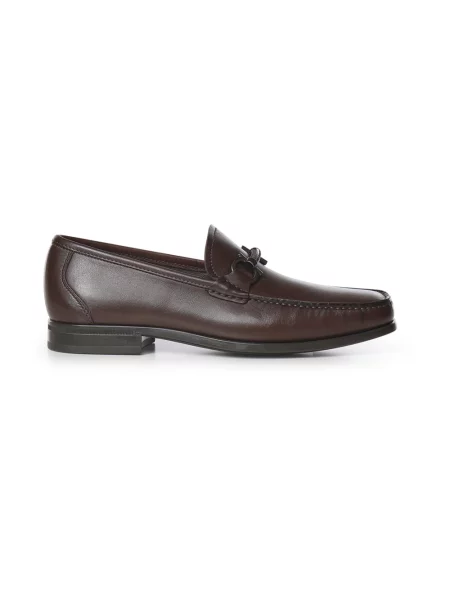 Półbuty Ferragamo skórzane brązowe