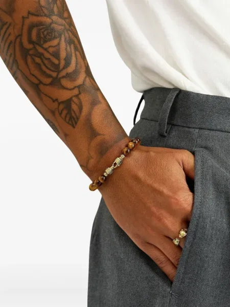 Гривна Nialaya Jewelry с тигров принт кафяво