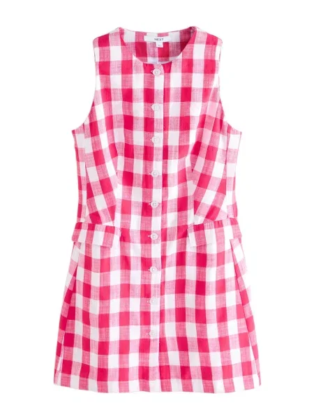 Next Rochie tip bluză roz deschis / roz închis alb