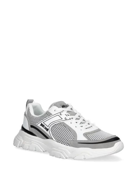 Sneakerși Just Cavalli cu imagine alb