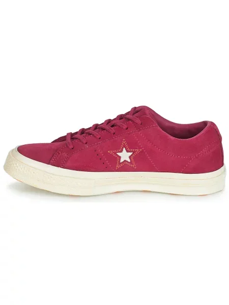 Pantofi Converse din piele de căprioară roz