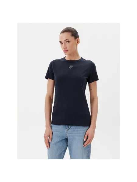 BOSS Marškinėliai Tamsiai Slim Fit mėlyna