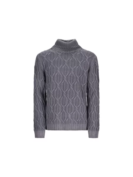 Sweter Pt Torino z długim rękawem szary