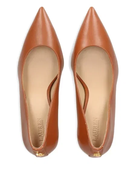 Pantofi cu toc Lauren Ralph Lauren din piele maro