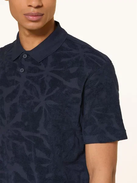 Boss Koszulka Polo Z Frotte Flower blau