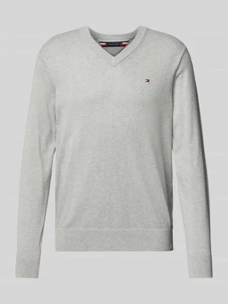 Tommy Hilfiger sweter z domieszką kaszmiru lekki szary