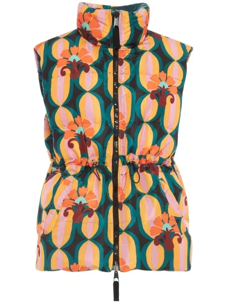 Reversibil vestă La Doublej cu model floral cu imagine albastru