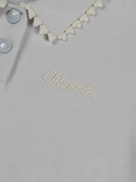 Koszulka polo dziecięca Moncler Enfant szara