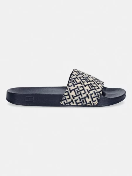 Tommy Hilfiger natikači TH MONOGRAM POOL SLIDE modra