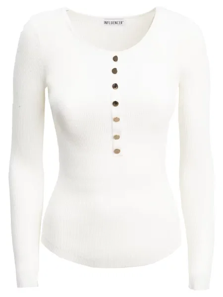 Influencer Pulover alb