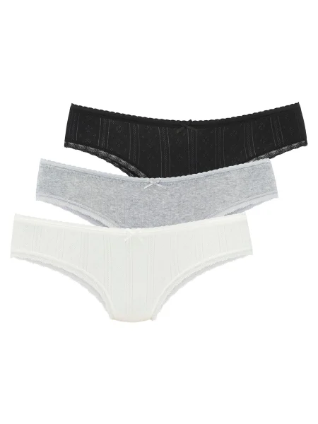 VIVANCE Spodnje hlačke svetlo bež / siva črna