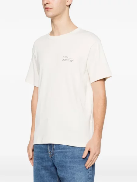 Tricou A.p.c. cu imagine alb