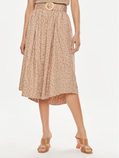 TWINSET Fustă trapez bej