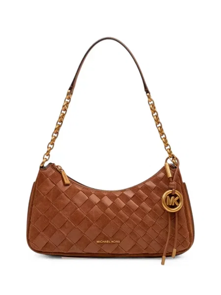 Colier Michael Michael Kors din piele cu imagine cu model leopard maro