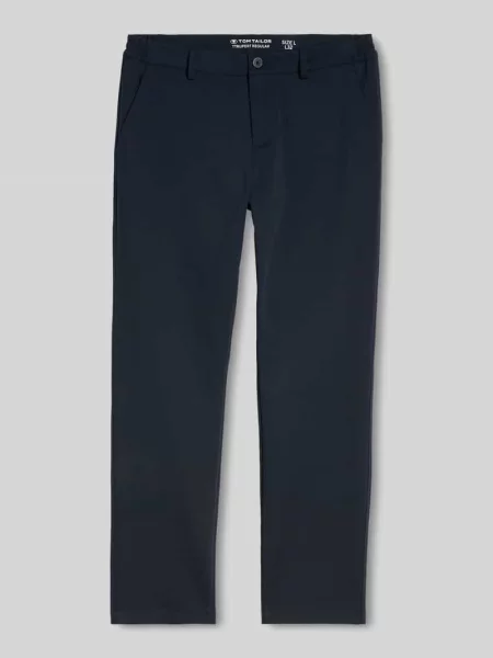 Spodnie dresowe z mieszanki bawełny o kroju regular fit model RUPERT' Tom Tailor granatowe