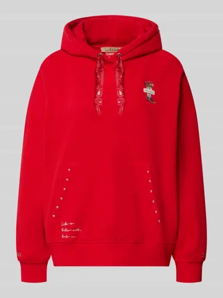 Bluza z kapturem oversize z mieszanki bawełny z detalami z nitów Smith And Soul