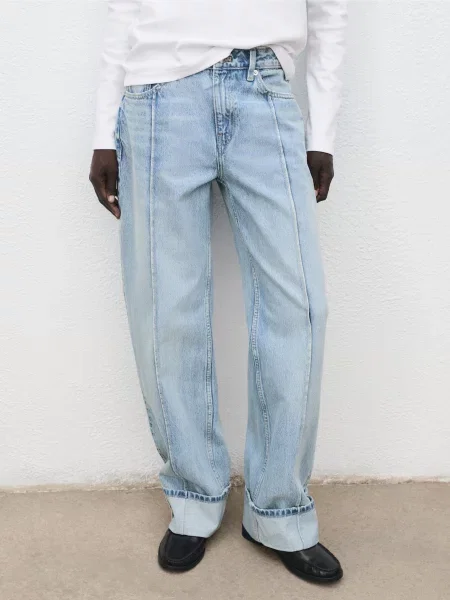 Прямі джинси MANGO блакитний