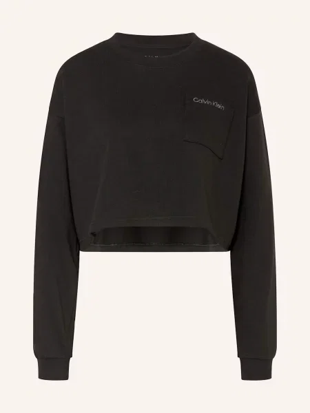 Calvin Klein Pohodlné Domácí Tričko Logo Cotton Jersey černá