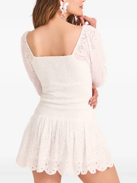 Rochie mini Loveshackfancy de costum alb