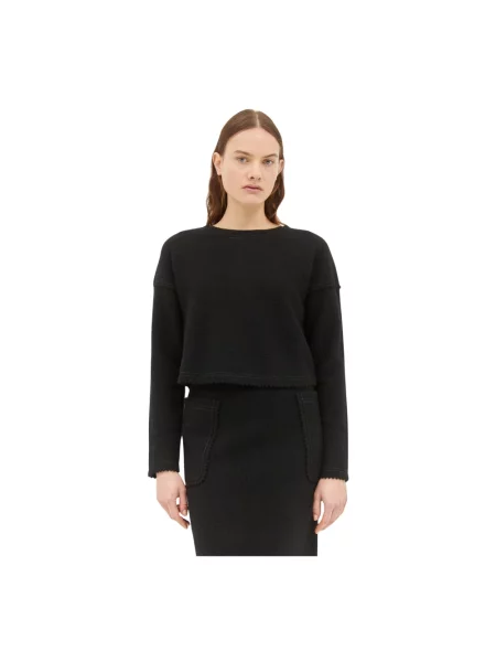 Sweter Max Mara z kaszmiru z krótkim rękawem czarny